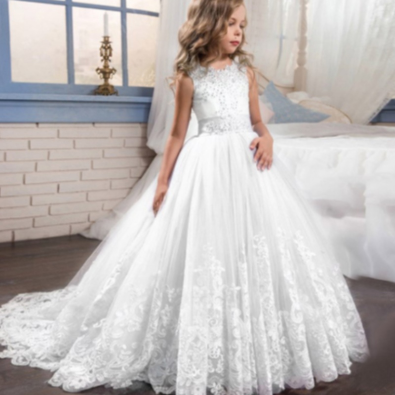 Baigeluxury Design Wholesale Kids Wedding Event Ball Gown Fancy Princess Prom Frock Girl Party Dress LP-231
