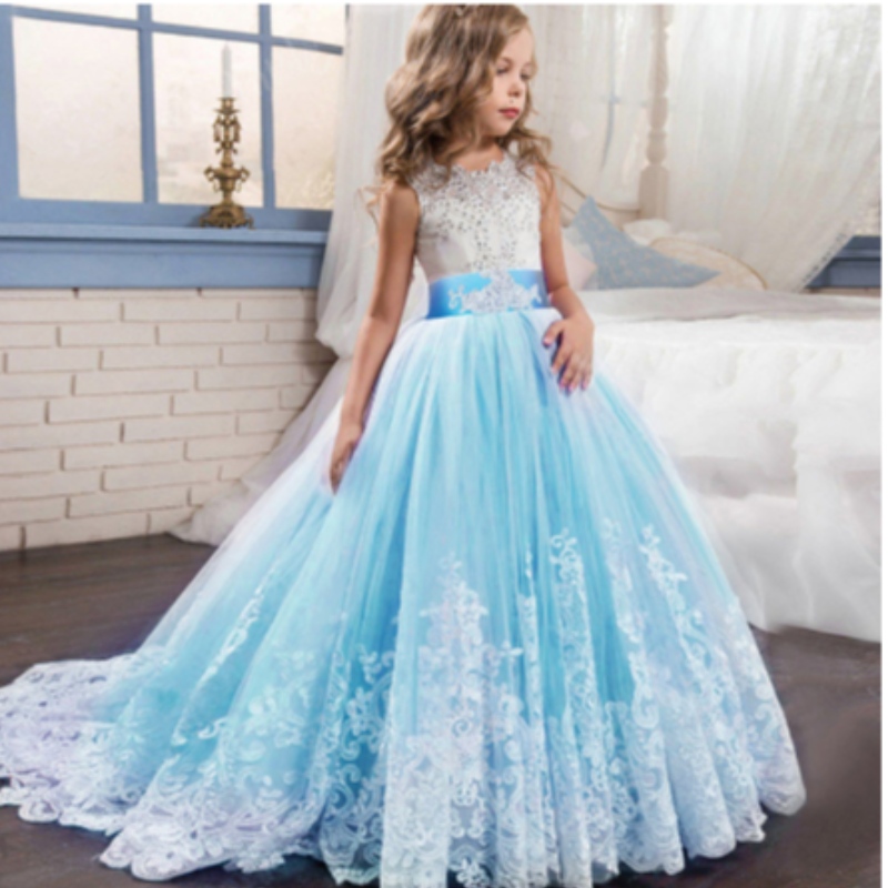 Baigeluxury Design Wholesale Kids Wedding Event Ball Gown Fancy Princess Prom Frock Girl Party Dress LP-231