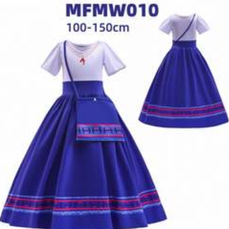 Baige Encanto Mirabel Luisa Cosplay Costume Girl Party Dress Хелоуин принцеса рокля с чанта