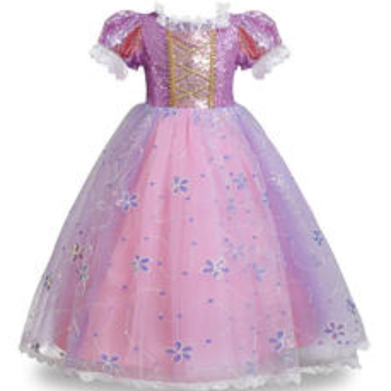 Момиче рокля дантела пайети сплетена карнавална принцеса костюм деца Хелоуин Коледно парти одежди деца косплей