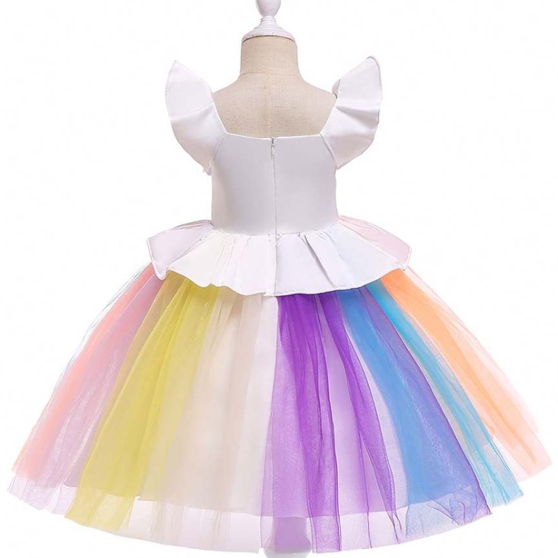 Baige unicorn Kids Clothing New Design Baby Girl Сладки рокли изпълнение рокля l5090