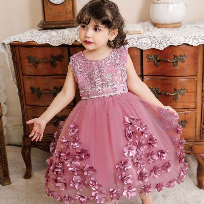 Baige Summer Floral Children Baby Girl рокли парти принцеса сватба 1 година рожден ден рокля за бебеn2103