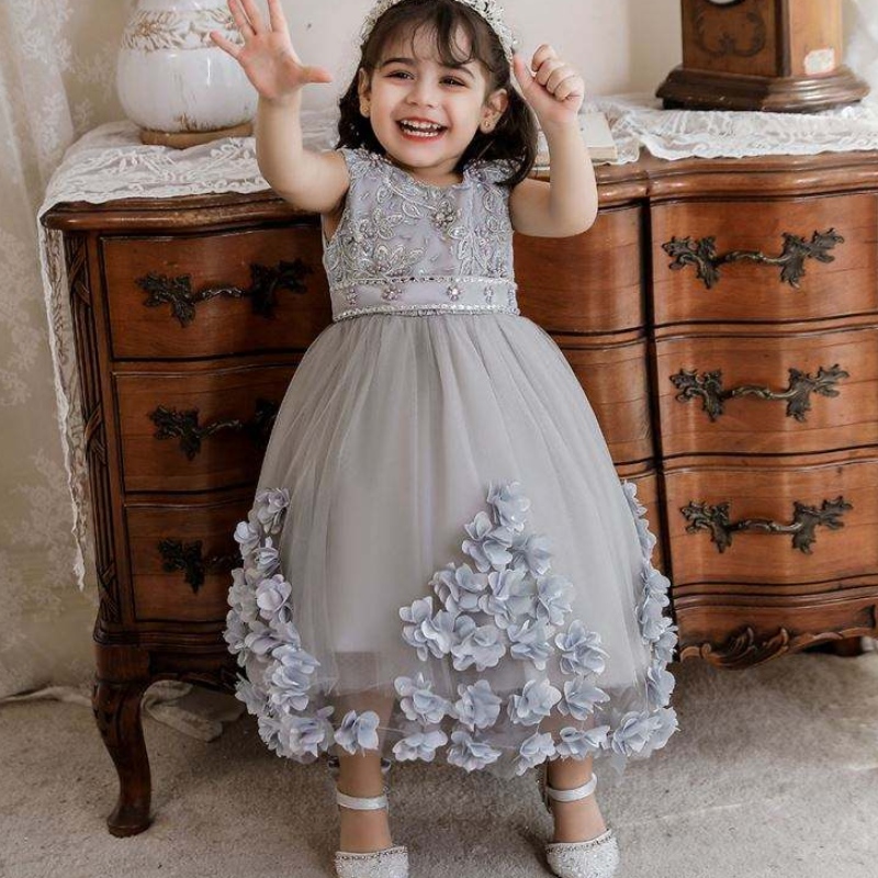 Baige Summer Floral Children Baby Girl рокли парти принцеса сватба 1 година рожден ден рокля за бебеn2103