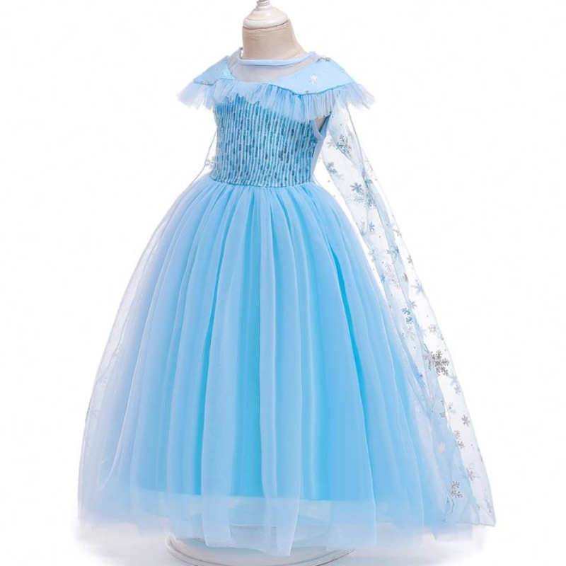 Baige нов продукт принцеса костюм деца маскарад elsa anna fashion girl castume party рокля момичета
