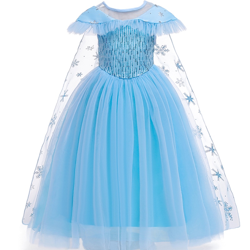 Baige нов продукт принцеса костюм деца маскарад elsa anna fashion girl castume party рокля момичета