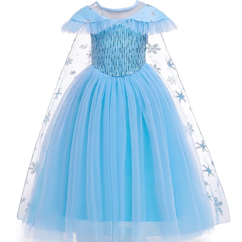 Baige нов продукт принцеса костюм деца маскарад elsa anna fashion girl castume party рокля момичета