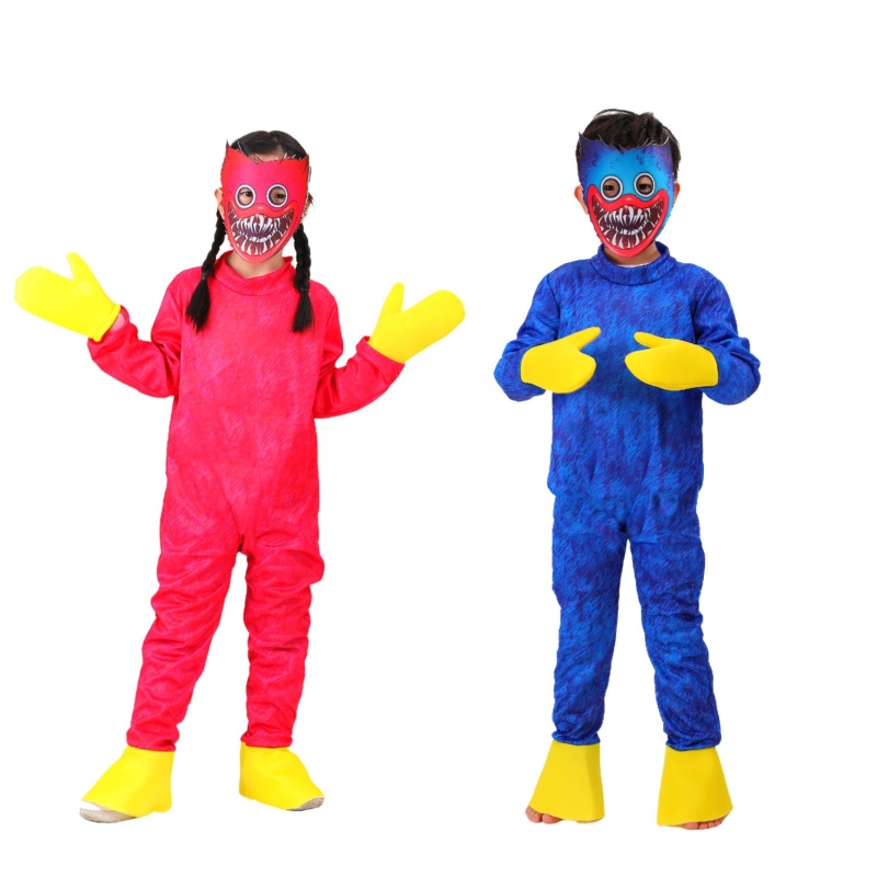 Момичета деца косплей костюм Blue Poppy Playtime Huggys Wuggys костюм за момчета
