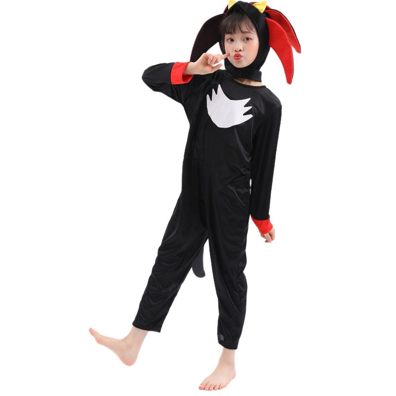 Гореща продажба висококачествен Sonic The Thedhog Jumbsuits Хелоуин Косплей костюм за момчета и момичета