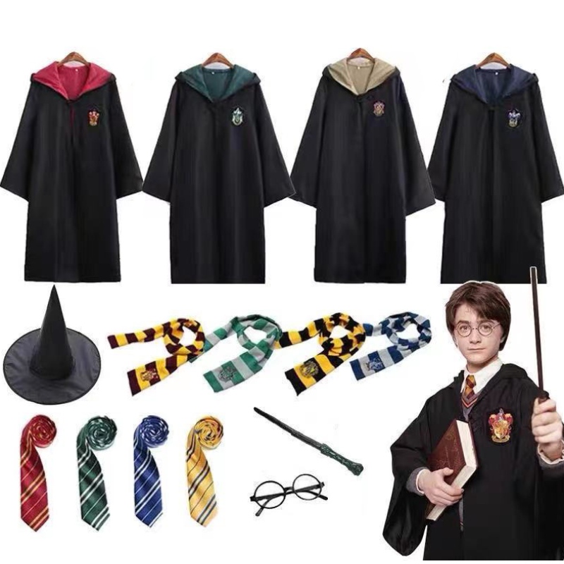 Magic Robe Cape Cosplay Clothes Accessories Kids Wizard Cosplay TV&Movie Косплей Харипотертър Костюм