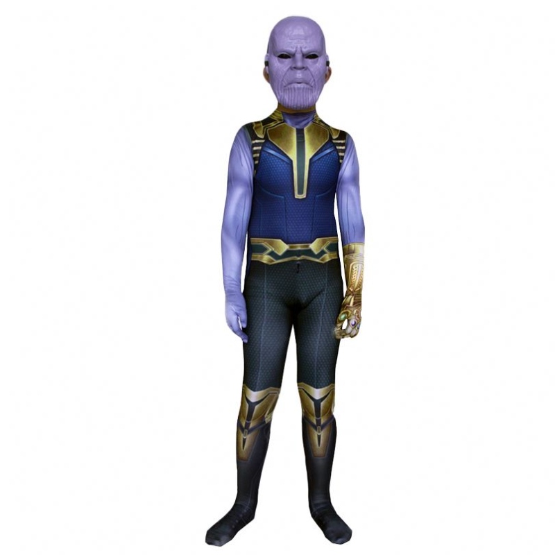 Infinity War Avenger Tight Jumpsuity Bodysuit Halloween Kids&men Devil Movie Film Cosplay Factory Supply Thanos Костюм с маска