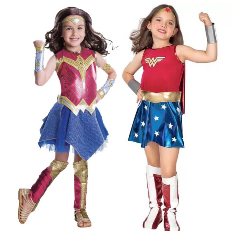 Baige Girls Wonder Woman Costume Halloween Set Princess Party Dress Ladybug Деца костюм