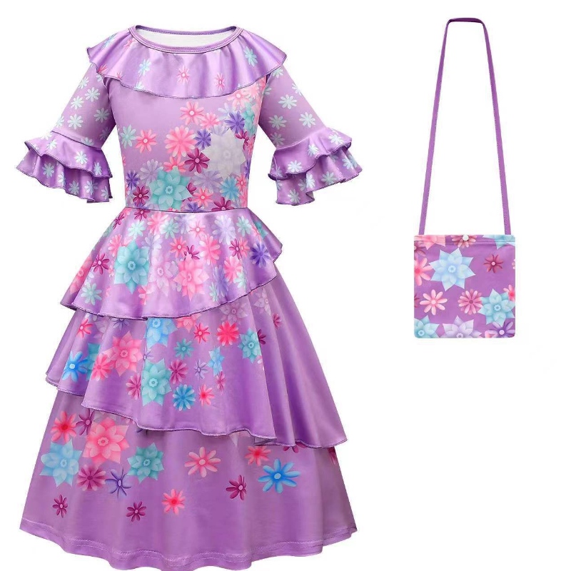2022 Princess Encanto Mirabel Costume Dress Party рожден ден косплей фантазия енканто рокля за деца