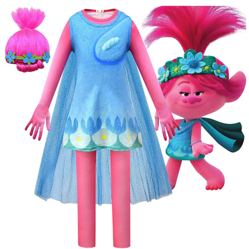 Последно забавно глам елф World Tour Girls Classic Poppy Costume за малки деца