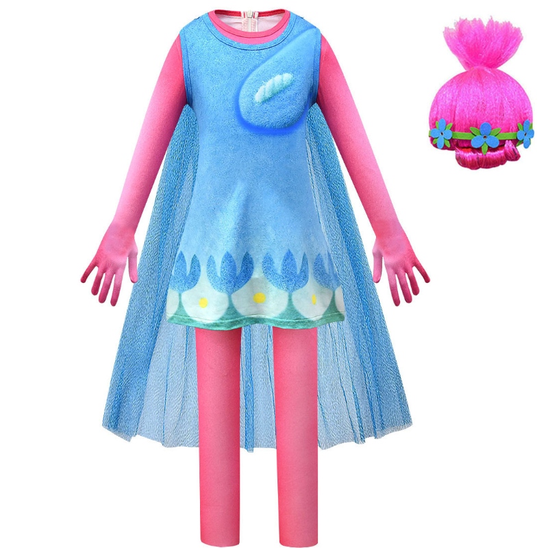 Последно забавно глам елф World Tour Girls Classic Poppy Costume за малки деца