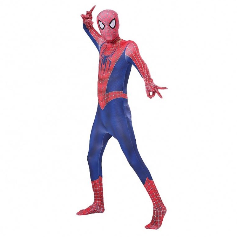 Цип комплекти Хелоуин телевизия&movie супергерой Jumpsuite Performance Wear Spider-Man костюм с шапки