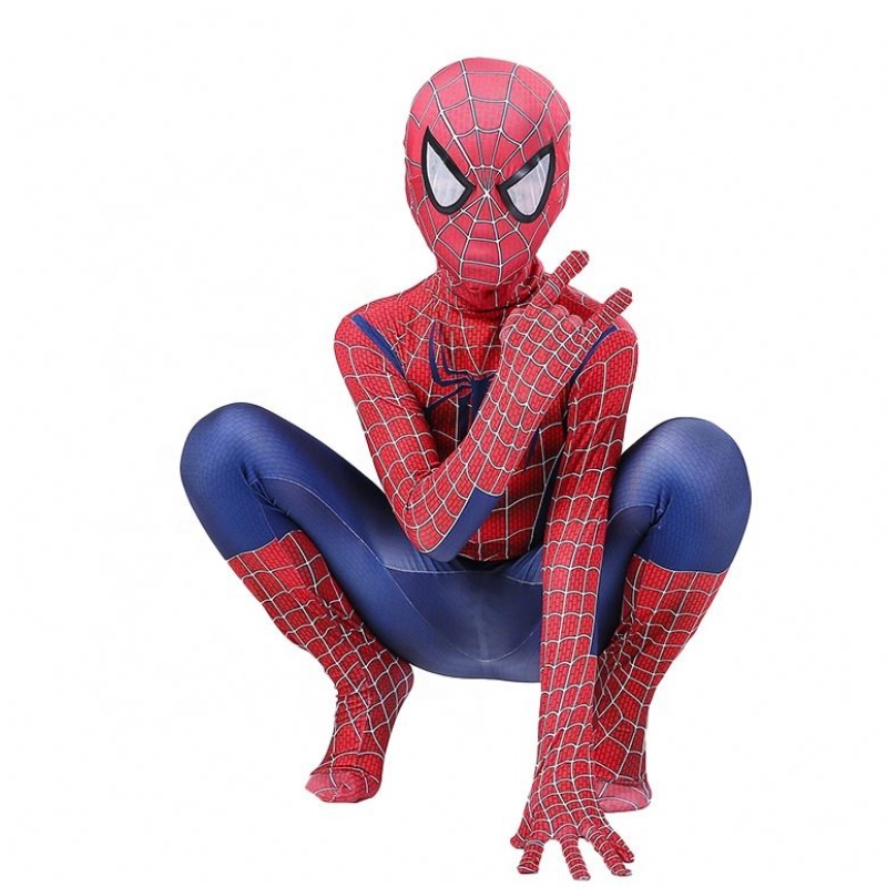 Цип комплекти Хелоуин телевизия&movie супергерой Jumpsuite Performance Wear Spider-Man костюм с шапки
