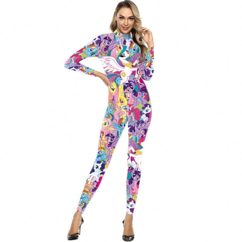 Tik tok сладък различен стил еднорог poly 3d печат дрехи за жени xmas Halloween Party Jumpsuit Anime Cosplay Costume