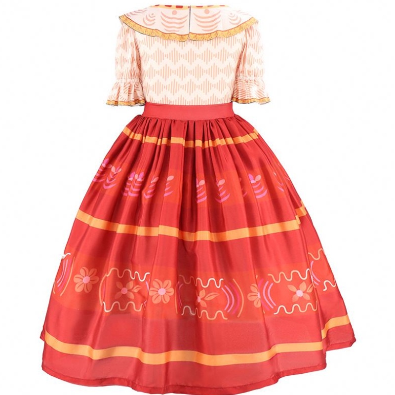 Baige Children Fancy Kids Birthday Party Princess Encanto Mirabel Cosplay Movie Covumes Girl Dolors Dress