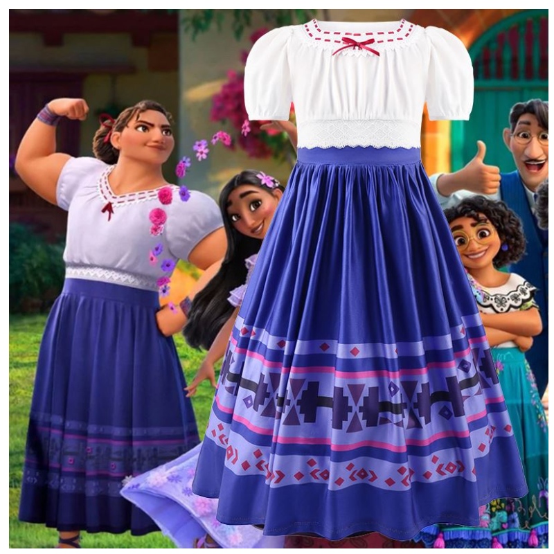 Baige Children Fancy Girls Luisa Movie Костюми принцеса рокля Хелоуин Косплей Карнавален костюм Деца енканто рокля