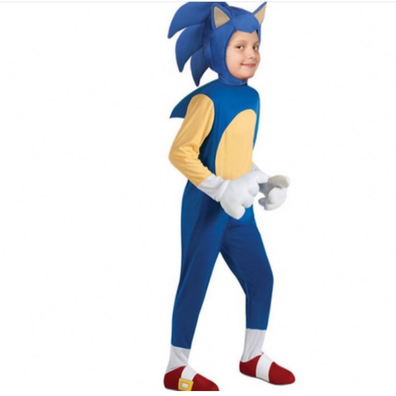Соник Хелоуин Деца костюм Sonic The Hedgehog Карикатура Sonic Boy Cosplay Game Performance Costume