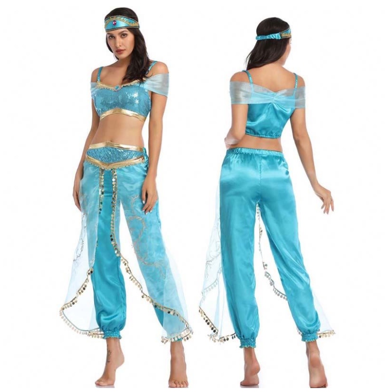 Горещи продажби Хелоуин Облекло Aladdin Magic Lamp Princess Jasmine Възрастен HCAL-012