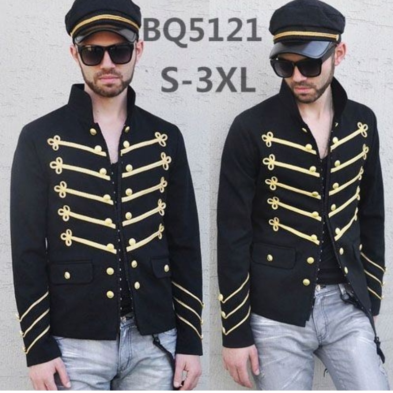 Трансграничен 2022 Amazon New Fashion Stand Collar Men 'Double Beashed Early Spring Long Loweve костюми
