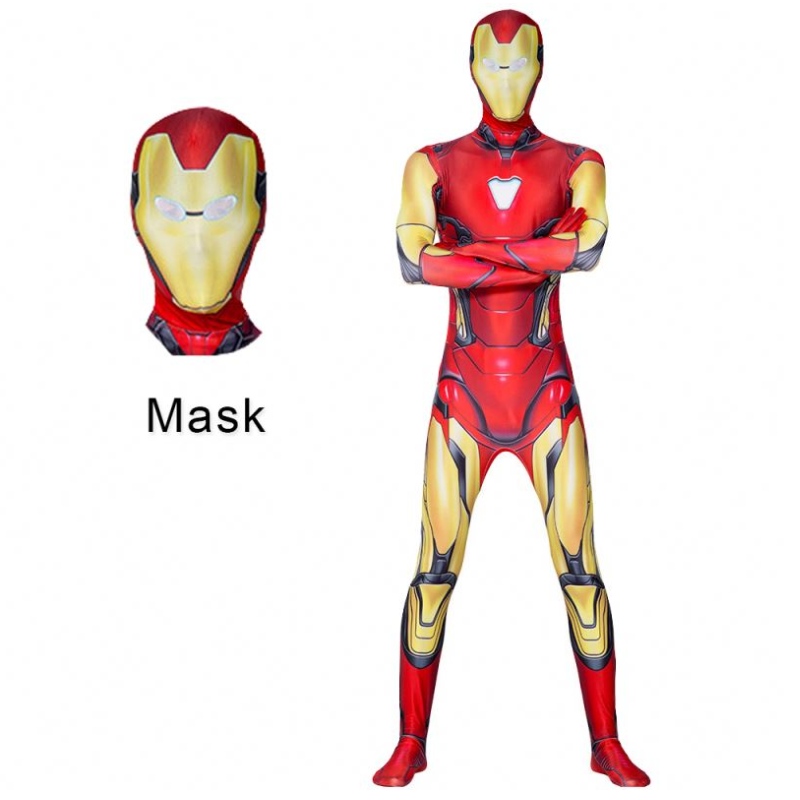 Хелоуин костюм на Ironman с възрастни деца Endgame Superheroes Kids Jumpsume Costume Възрастно дете карнавално парти