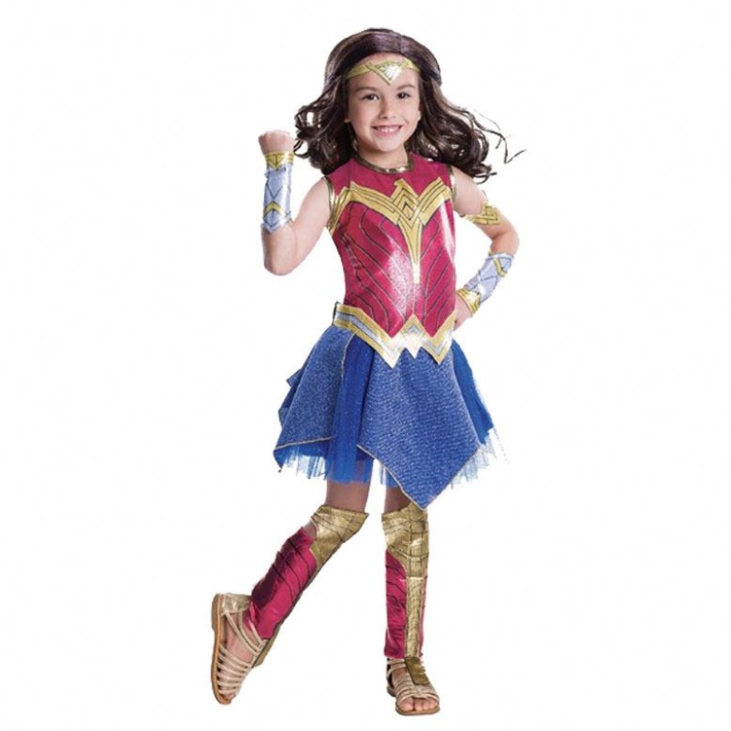 Wonder Girl Costume Деца облича супергерой косплей Хелоуин костюм за деца