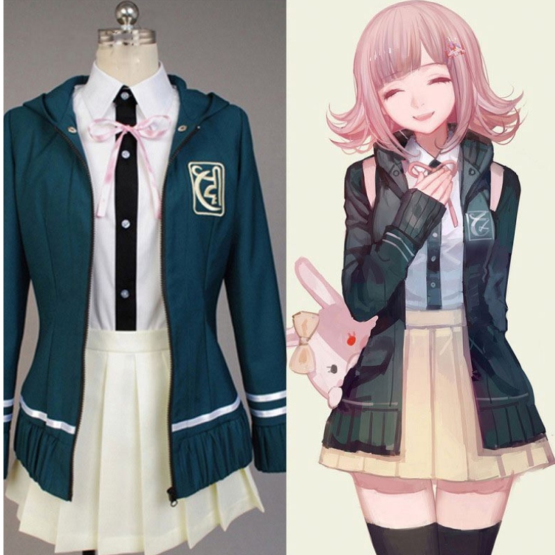 Учебни ученици униформа аниме anganronpananami chiaki cosplay costume longlaved къса пола loli пола