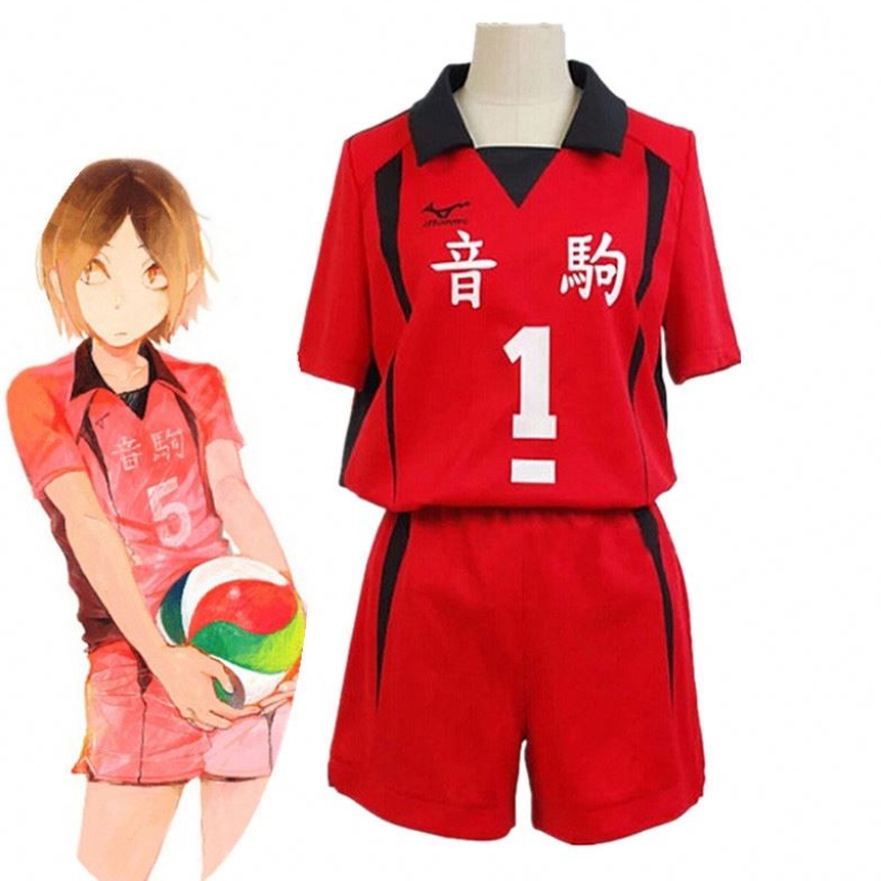 Възрастен Haikyuu Nekoma High School#5 1 Kenma Kozume Kuroo Tetsuro Cosplay Haikiyu Volley Ball Team Jersey Sportswear Uniform