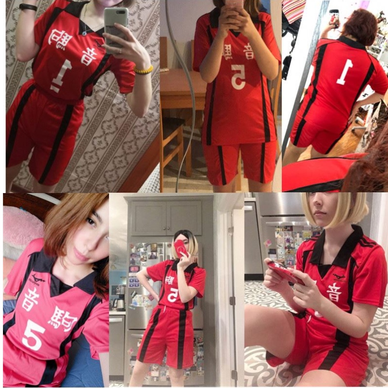 Възрастен Haikyuu Nekoma High School#5 1 Kenma Kozume Kuroo Tetsuro Cosplay Haikiyu Volley Ball Team Jersey Sportswear Uniform