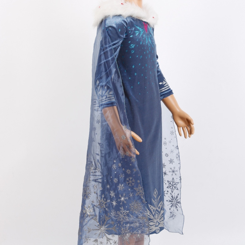 Гореща продажба Истинска Elsa Princess Dress Kids Elsa Cosplay Costume