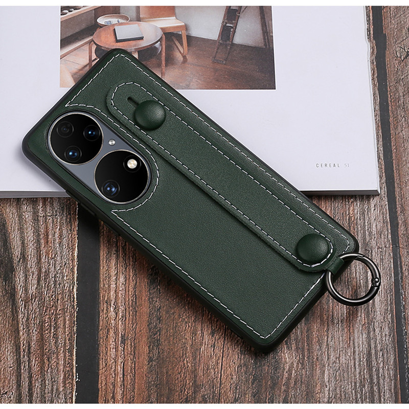 Подходящ за калъф за мобилни телефони Huawei P50, анти-сеизмичен кожен калъф за мобилен телефон, калъф за мобилен телефон за ръчна чанта, кожен защитен калъф