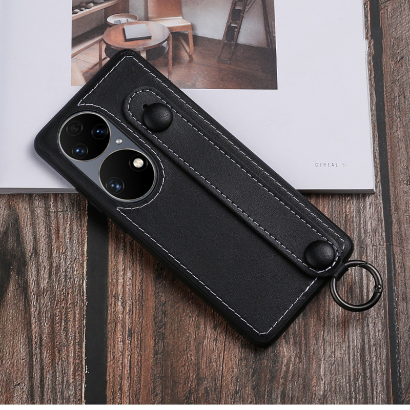 Подходящ за калъф за мобилни телефони Huawei P50, анти-сеизмичен кожен калъф за мобилен телефон, калъф за мобилен телефон за ръчна чанта, кожен защитен калъф