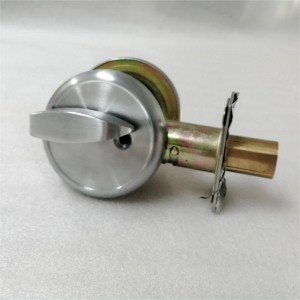 3502 Цинк сплав с висок клас единичен цилиндър Deadbolt Lock-Satin никел, съвременен кръг Deadbolt Door Knob Lock