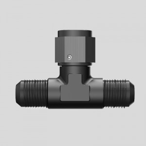 Мъжки адаптер за монтаж на чай с женски въртящ се страничен черен