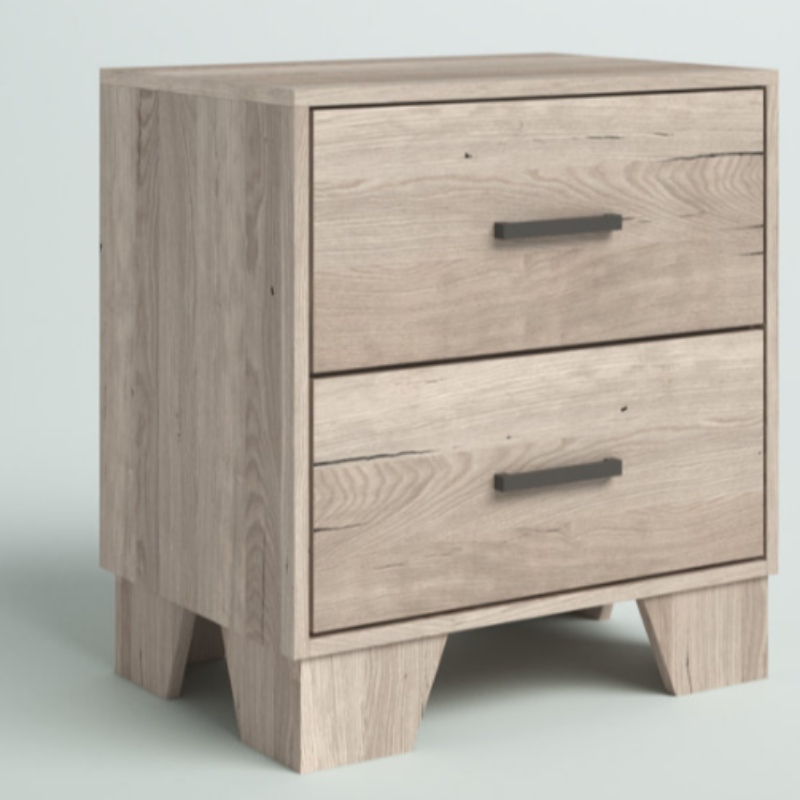 Модерни луксозни мебели за спалня 3 чекмеджета Ратан и дървена нощна шкафка с чекмеджета