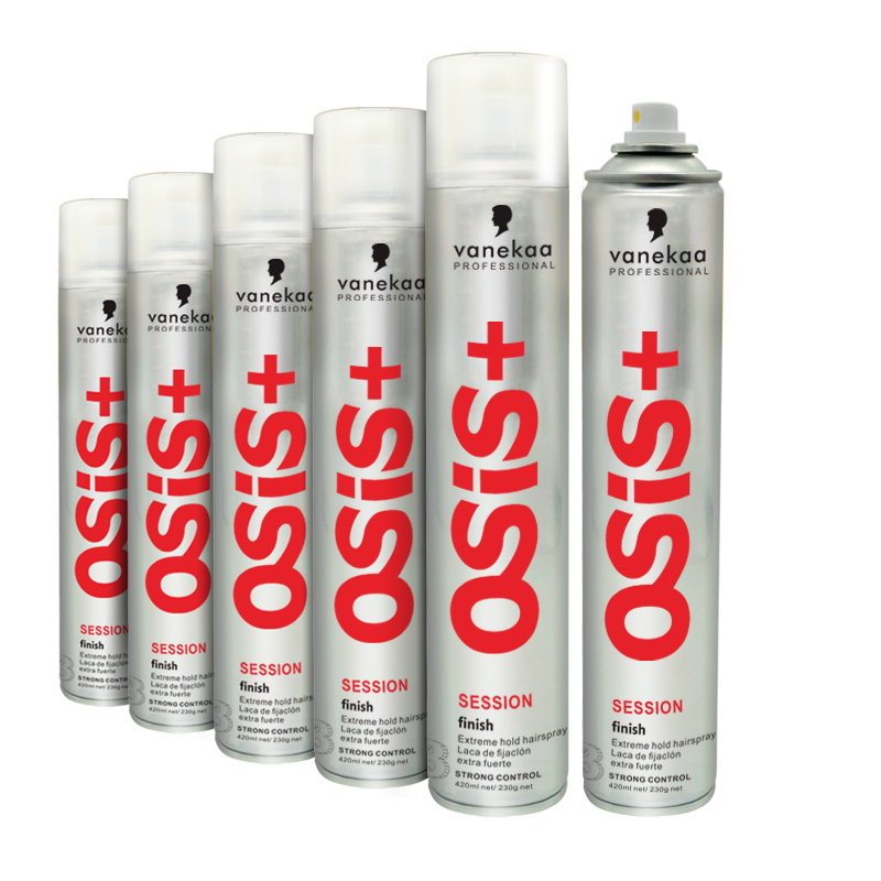 Spray Spray Spray и спрей за стилизиране на коса на коса също силен лак за задържане на косата, за да държите къдриците без скованост