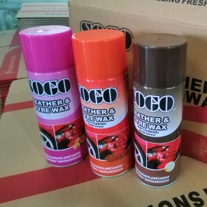 Доброкачествена силиконова кожена гума восъчен автомобил Car Care Aerosol Spray Wax Cockpit Bright Spray