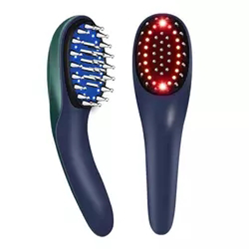 Кос за растеж на косата гребен електрически лазерна глава скалп масаж rf червено синя светлина анти лечение на косопад EMS вибрационна четка за коса