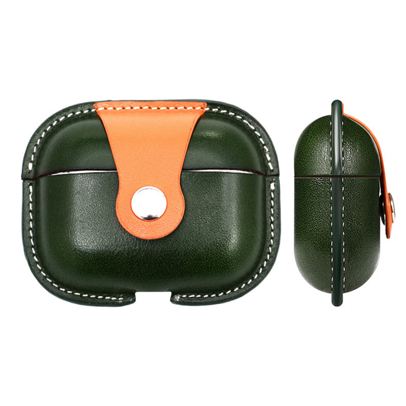 Нов защитен случай на Apple Airpods Pro2, военно зелено цветово съвпадение на телешки интегриран защитен калъф, Bluetooth слушалка за катастр...