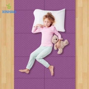 На едро сгъваем туристически йога мат 4 мм/5mm дебелина Лесна за носене на клас, офис почивка, парково къмпинг