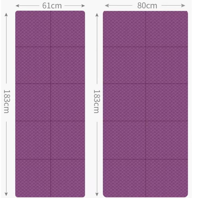 На едро сгъваем туристически йога мат 4 мм/5mm дебелина Лесна за носене на клас, офис почивка, парково къмпинг