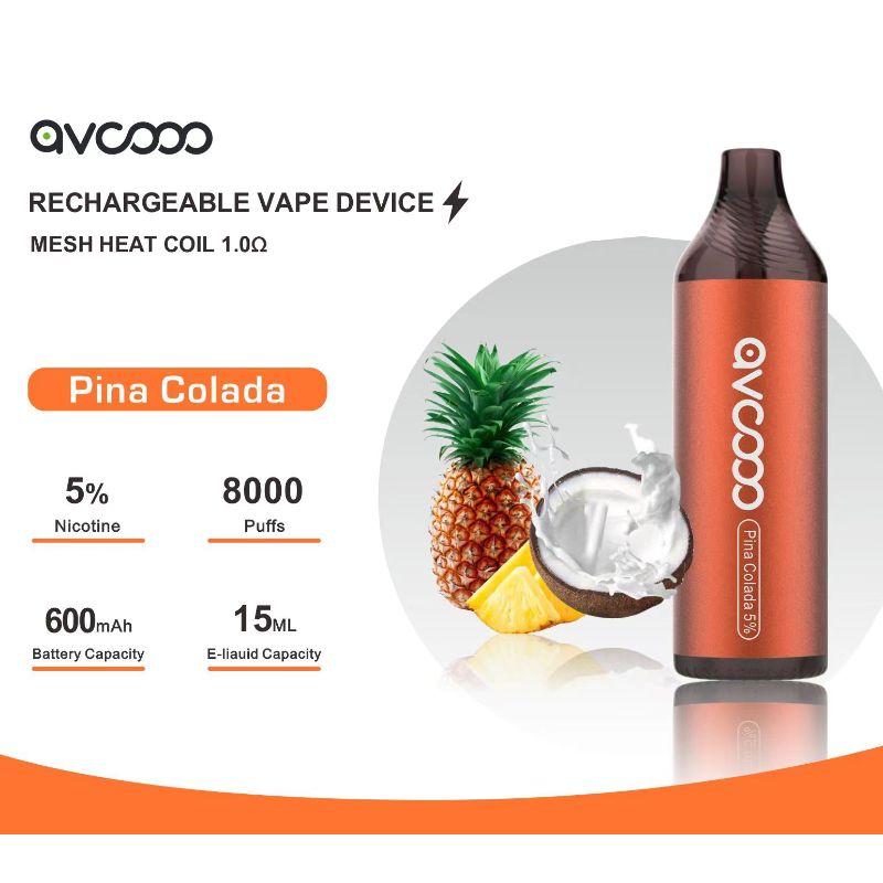 AVCOOO Акумулаторно устройство Vape 8000 пуфа