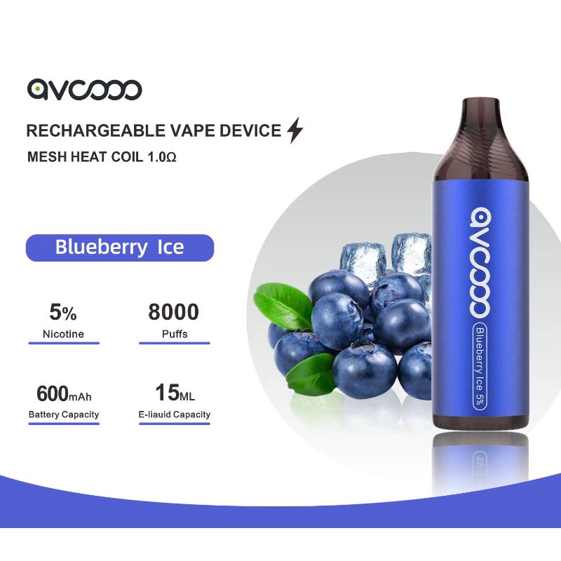 AVCOOO Акумулаторно устройство Vape 8000 пуфа