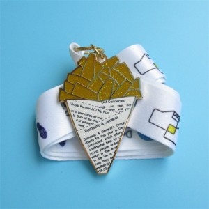 Персонализиран блясък метални медали Виртуален спортен медал за бягане