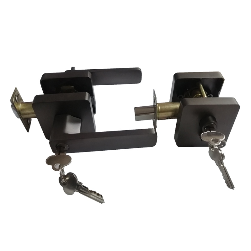 78001 Квадратният лост за вход с двоен цилиндър Мърдболт Комплект Клавиш, приличащ на комбиниране (за офис и входна врата), Тежък вхо...