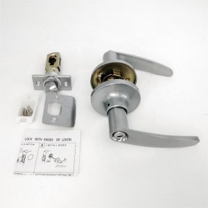 7302 Дръжка за поверителност на вратата с подвижна табела за ключалка, всички метални лоста за лост за врата за спалня и баня