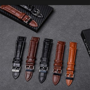 Кожена каишка, дишаща, модерна и издръжлива каишка за ябълки, часовници Samsung, Huawei и Xiaomi, 12 мм, 14 мм, 16 мм, 18 мм, 20 мм