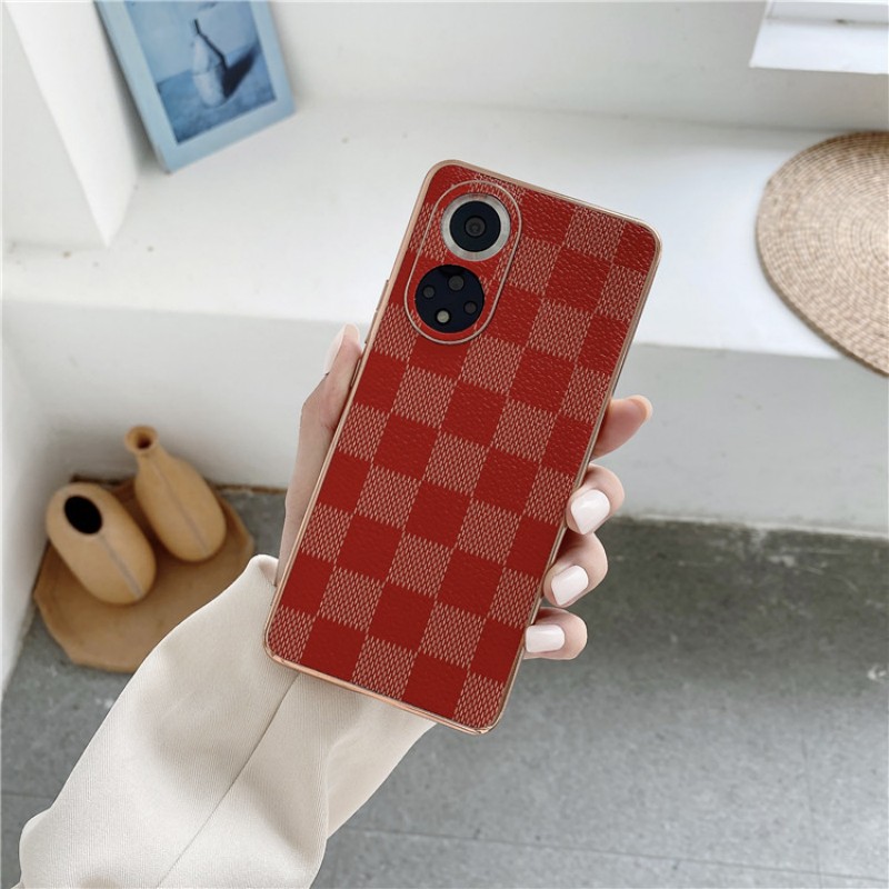 Подходящ е за калъф за мобилни телефони Huawei Mate50 и моден класически кариен серия мобилен телефон защитен кожен калъф, с добра устойчивост на падане, издръжливост и защита